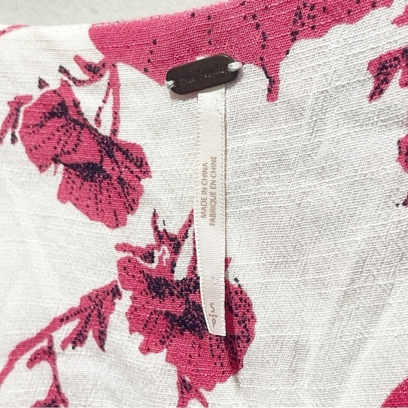 Free People French Quarter Floral Mini Wrap Dress in Ivory Ruffle Trim Size S - Picture 6 of 7